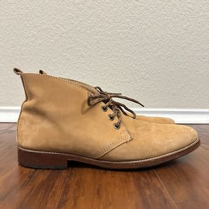J.L. POWELL "The Sporting Life" Tan Nubuck Leather Chukka Boots